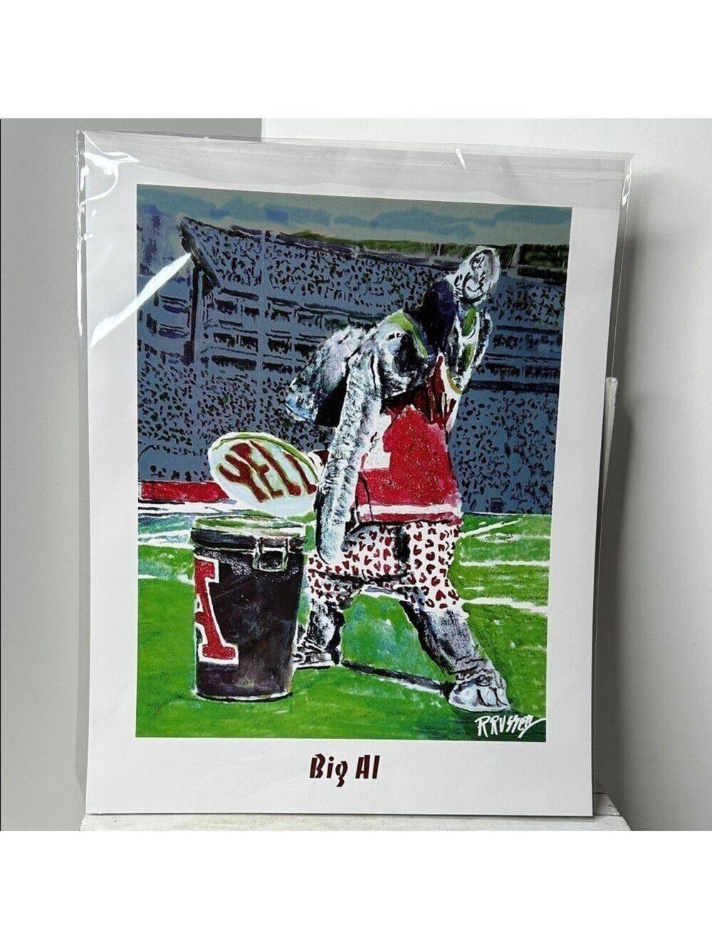 Alabama Crimson Tide Mascot “Big Al” Art Print 11”X14”